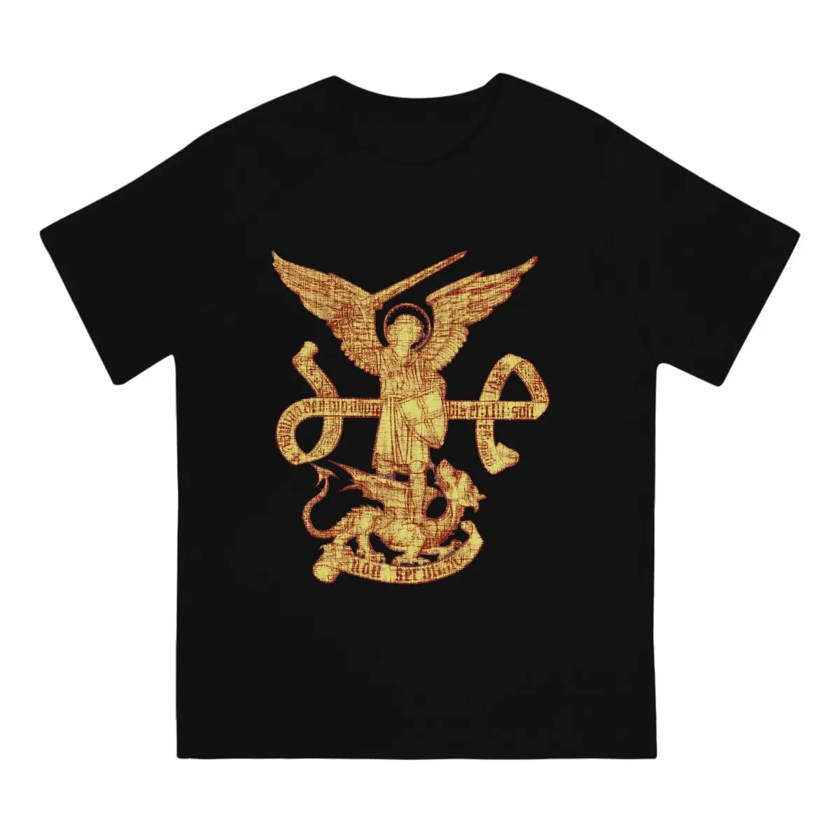 Saint St Michael Archangel Catholic Archangel Angel Defender Unique TShirt Jesus God Cross Casual T Shirt Newest T-shirt