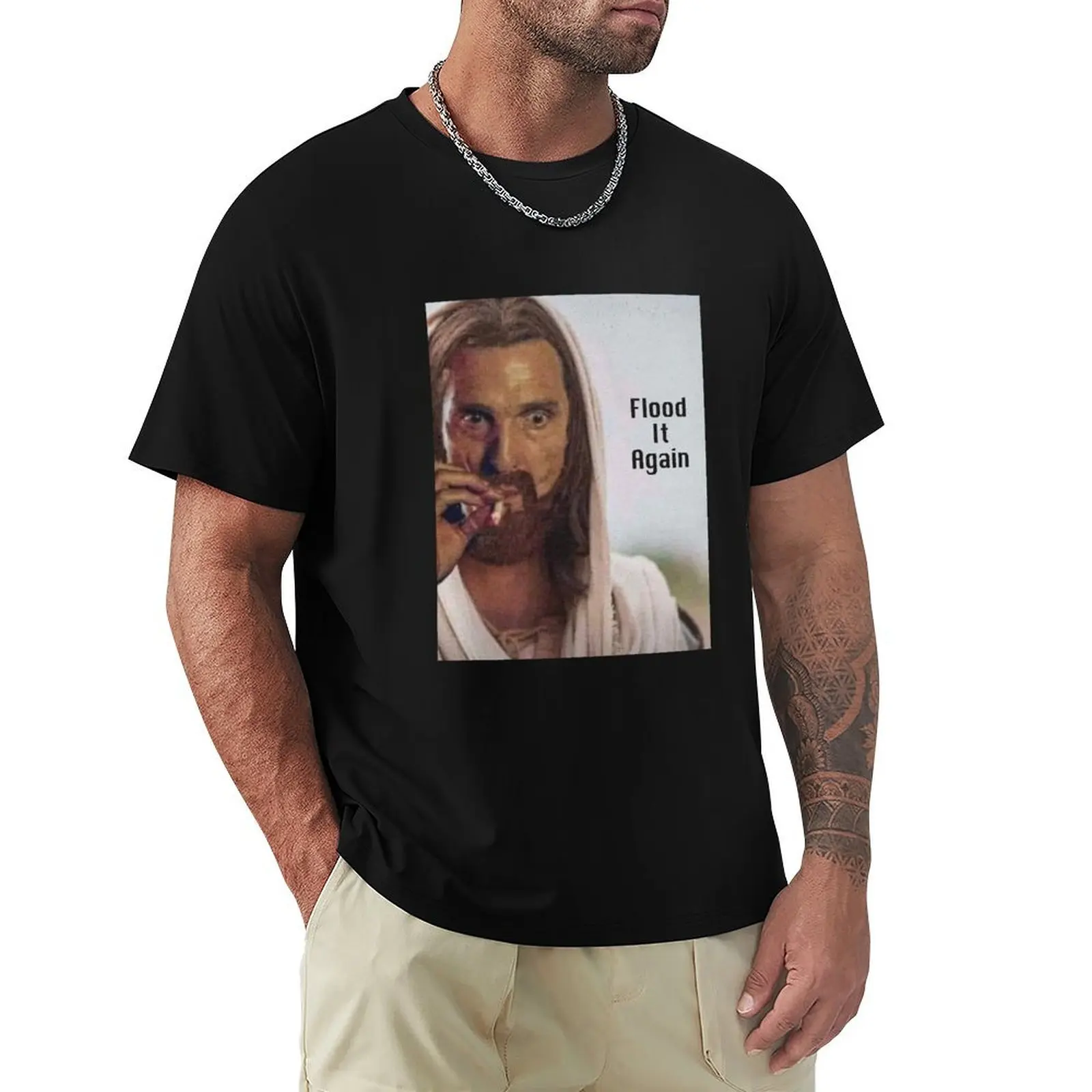 Flood it Again T-Shirt Gym Exercise Short Sleeve T-Shirt