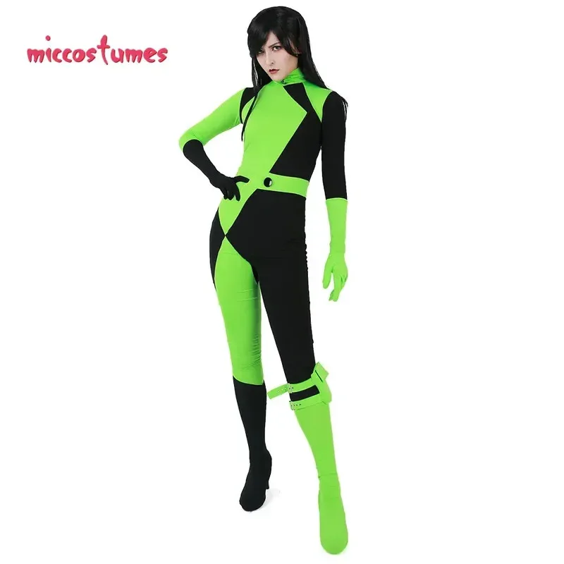 

New Mic Clothing Women's One-Piece Costume Tight Suit with Gloves and Leg Pouches for Halloween Party Cosplay Clothing