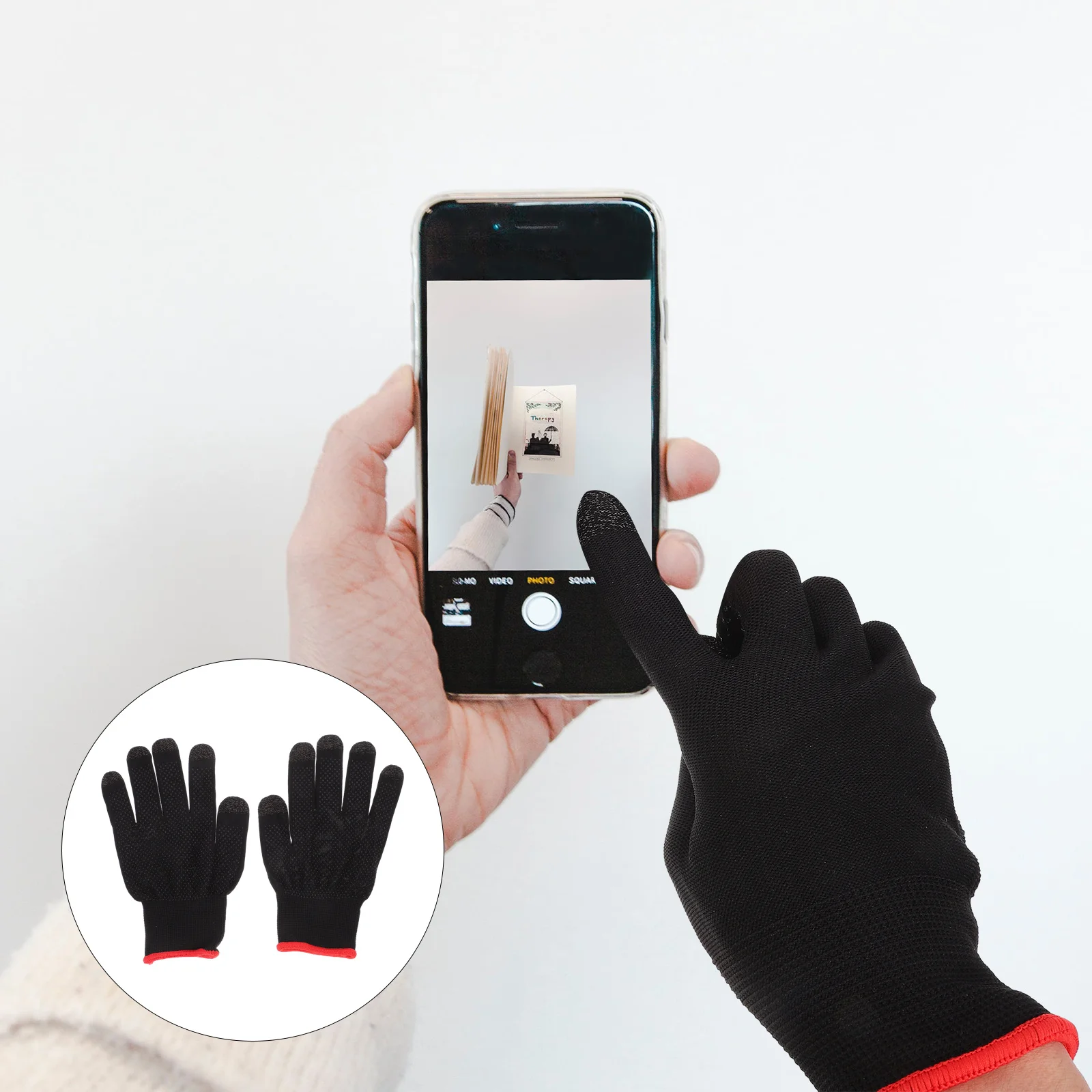 

1Pair Mobile Gaming Gloves Touchscreen Finger Gloves Anti-Sweat Breathable Design for Long Hours Gaming Comfort