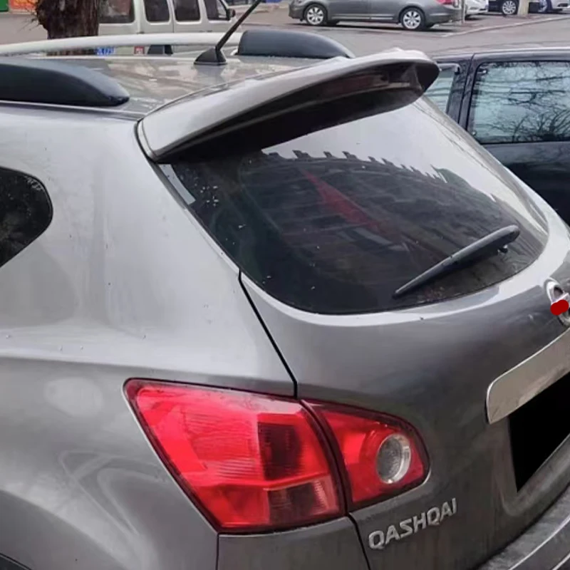 Spoiler de teto preto de carbono para Nissan X-Trail, tampa traseira do tronco, fibra de carbono, esportes peças modificadas, 2008-2013