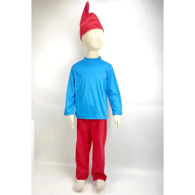Blue dwarf 3-10 years Child Halloween Costume Kids Blue Elf Costume fancy dress