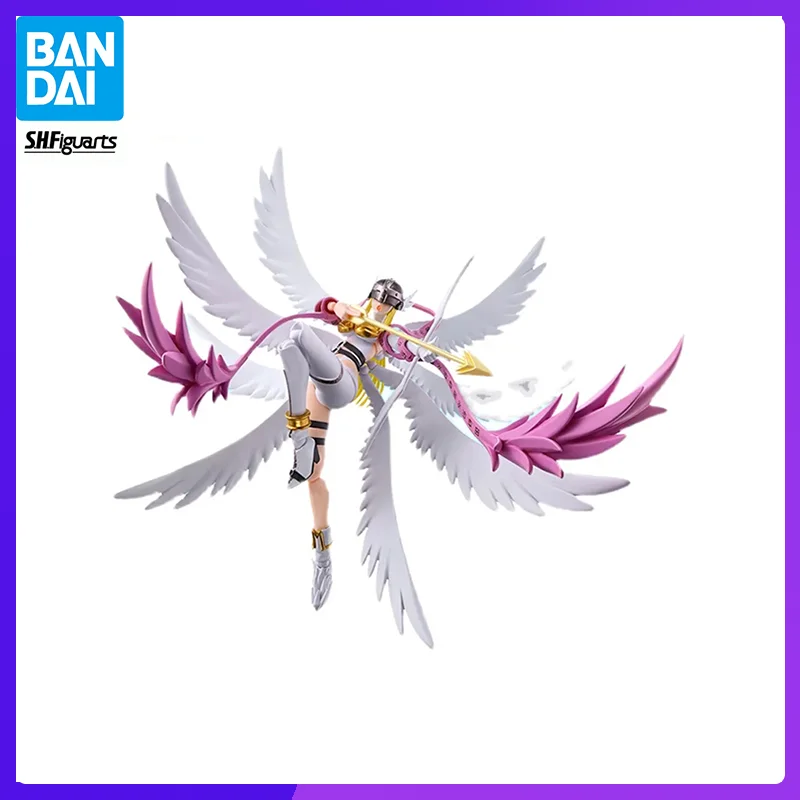 

In Stock Bandai S.H.Figuarts Digimon Adventure Angewomon Original Anime Figure Model Toy Boy Action Figures Collection Doll Pvc