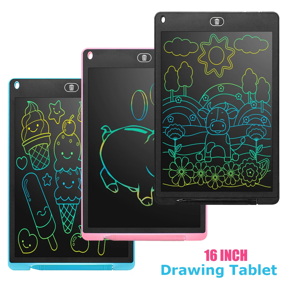 16 inch LCD Writing Tablet Drawing Board Montessori Educational Drawing Toys For Kids Students Magic Blackboard Toy Gift