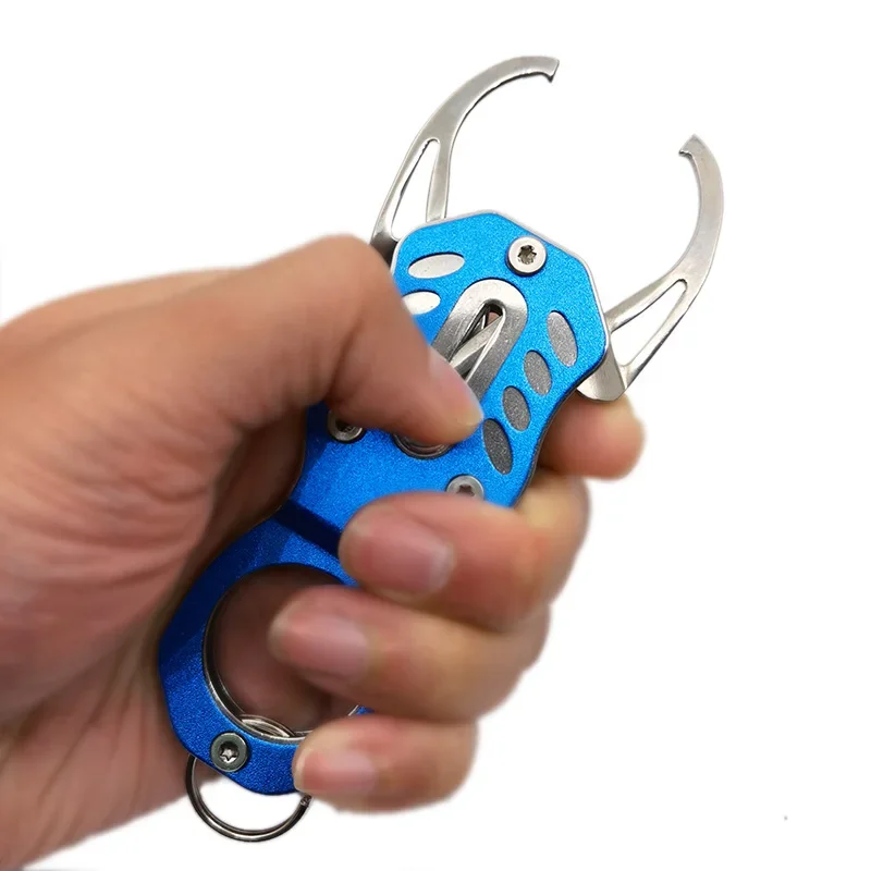 Afbeelding 6: OUTKIT Fish Lip Grip Gripper Grabber Controller met anti-verloren touw Draagbare aluminium zoutwatervisuitrusting Tackle Tools