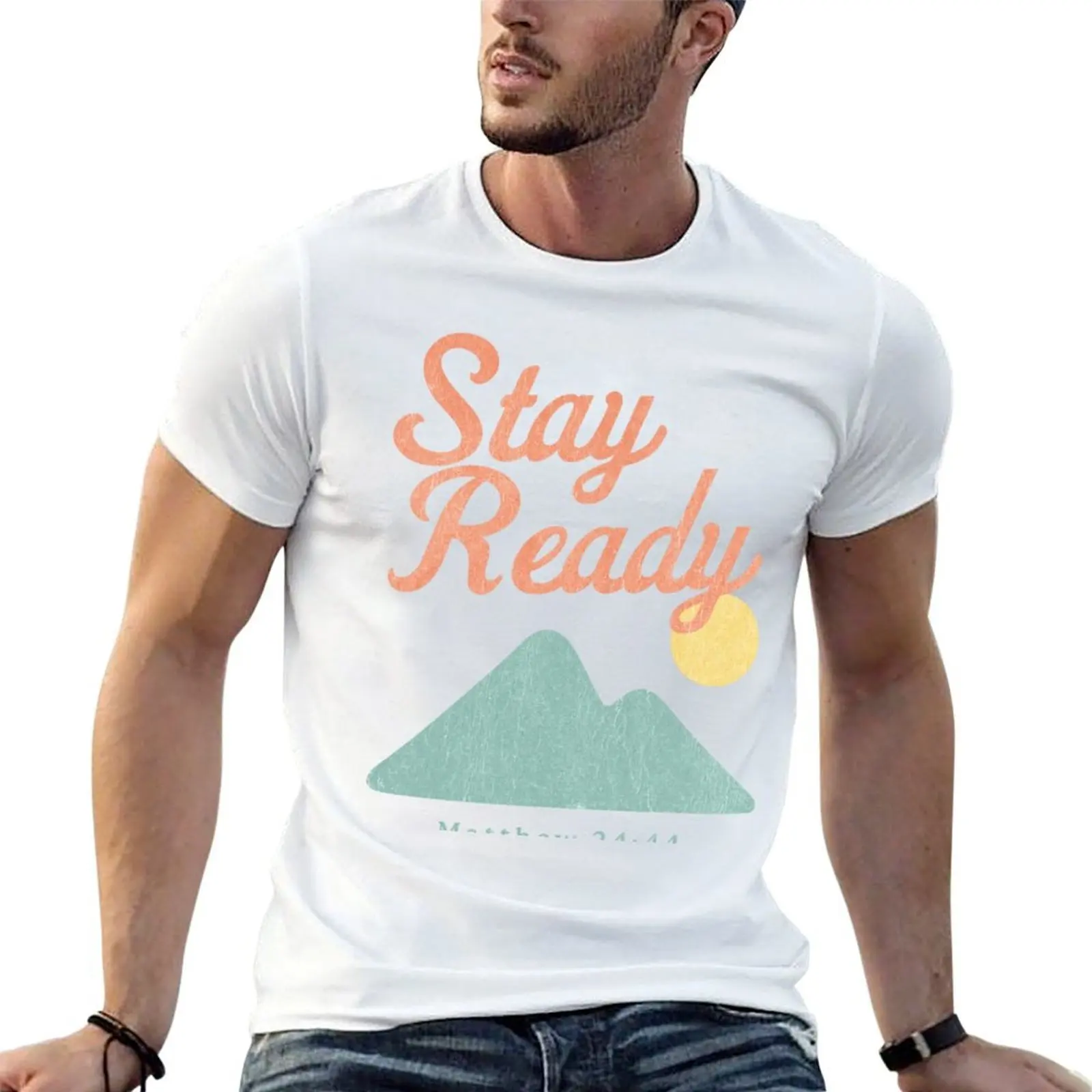 

Stay Ready Tee – Minimal Christian Design Inspired by Matthew 24:44 T-Shirt mens graphic t shirts t shirts designer T-Shirt