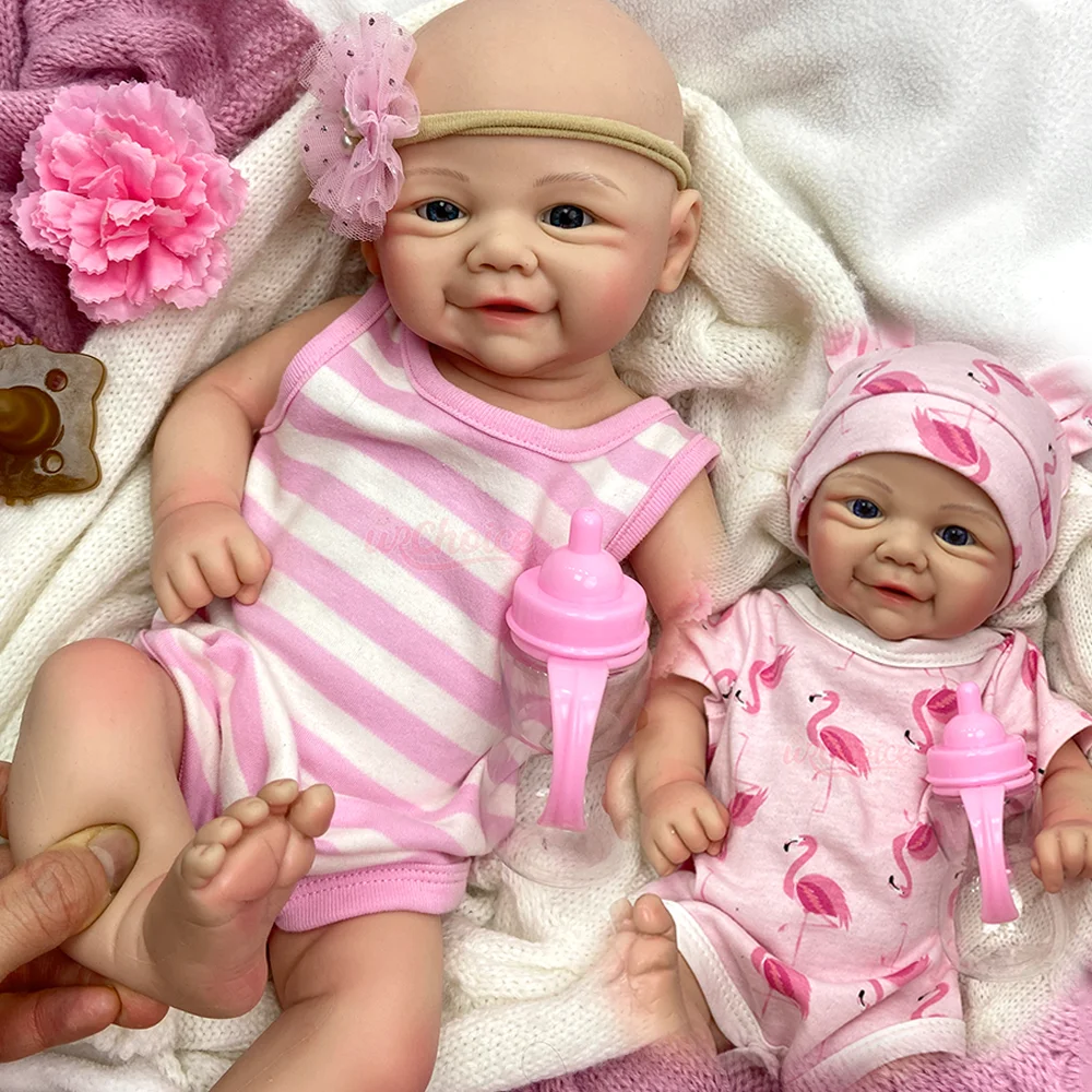 17 Zoll Vollsilikon Reborn Baby Wiedergeburtspuppe Prototyp Bemalt/Umbemalt Weiche Neugeborene Mädchen/Junge Genesis Bemalte Künstler-Sammlerstücke