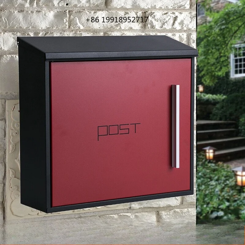 Stainless Metal Mailbox Post Lockable Mail Box Hanging Suggestion Box Front Door Gate Secure Large Storage Outdoor JJ369