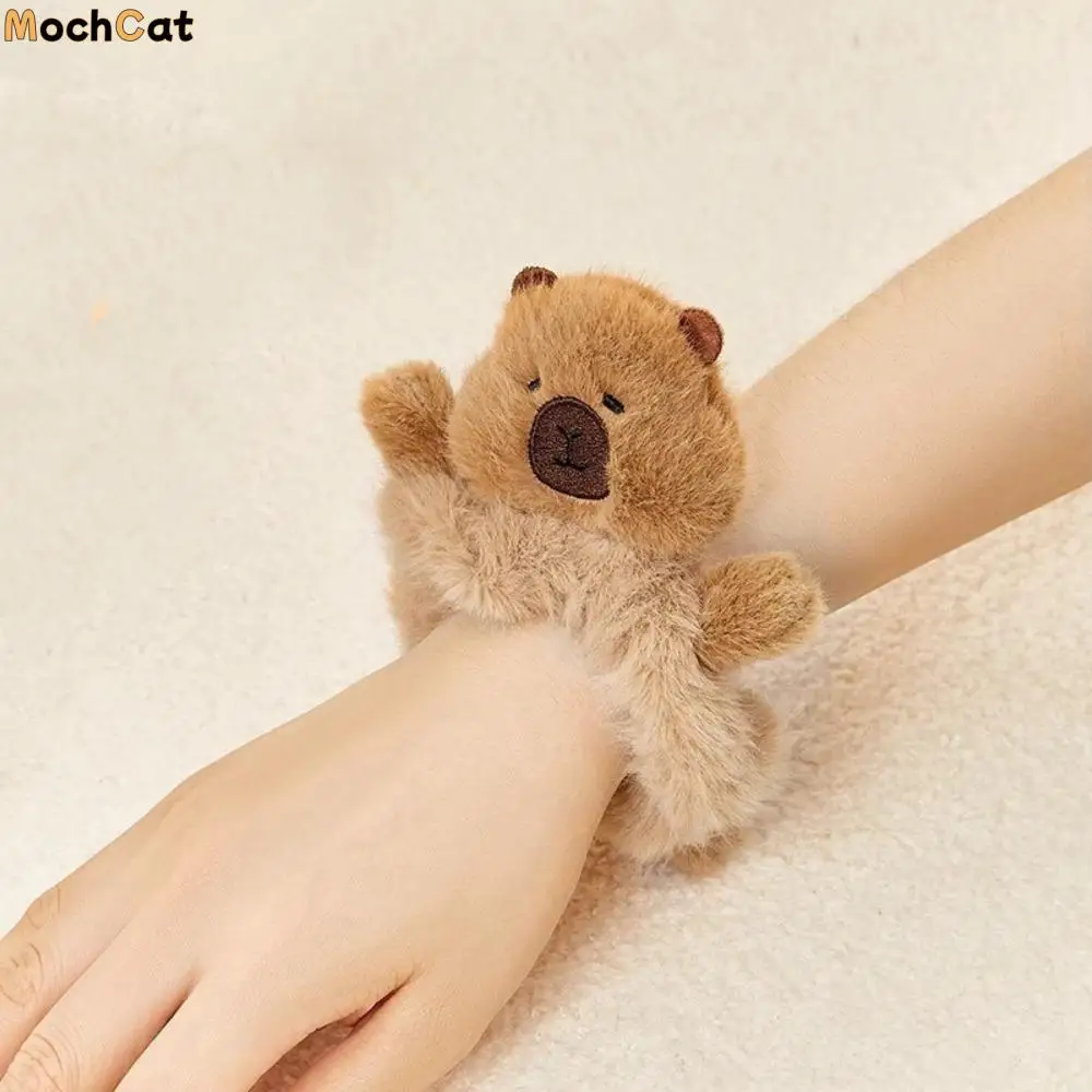 Hair Accessories Plush Capybara Shark Clip Turtle Elastic Capybara Hair Rope Crooked Head Soft Hair Loop Travel