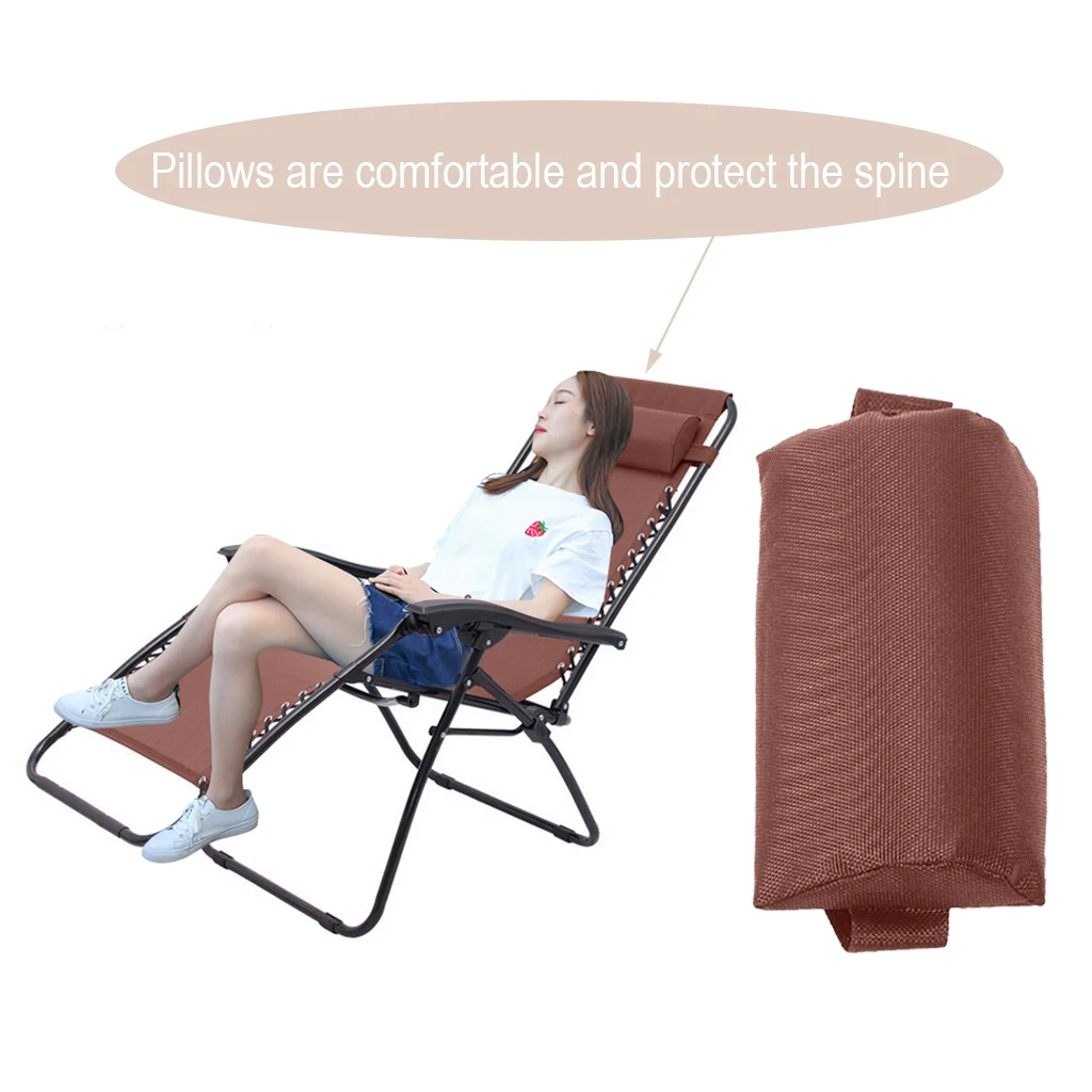 Headrest Head Cushion Pillow for Folding Sling Chairs/Recliner/Lounge Chair for Patio Garden Pool Chair Travel Pillow