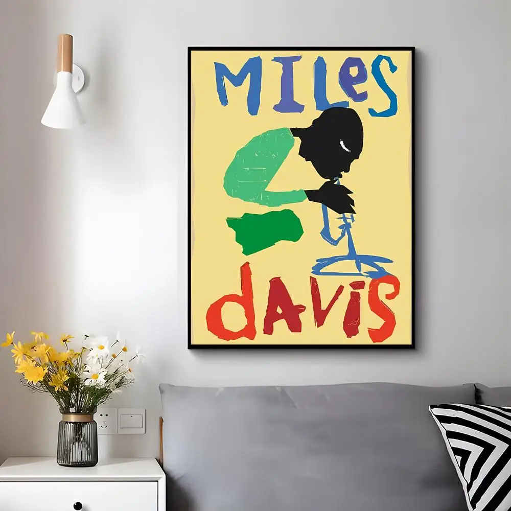 Jazz Musician M-miles Davis Poster Trendy Aesthetic Wall Decor for Dorm & Bedroom