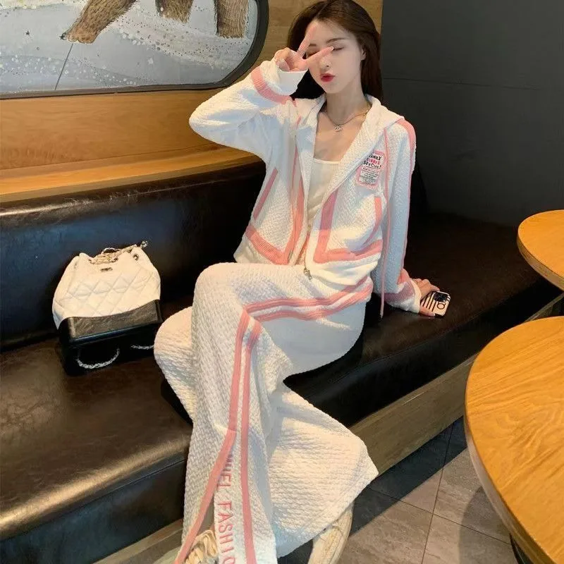 Xiaoxiangfeng Fashion Leisue Suit Women Spring and Autumn 2024 New Korean Long Sleeve Contrast Western Style Two-piece Suit Tide