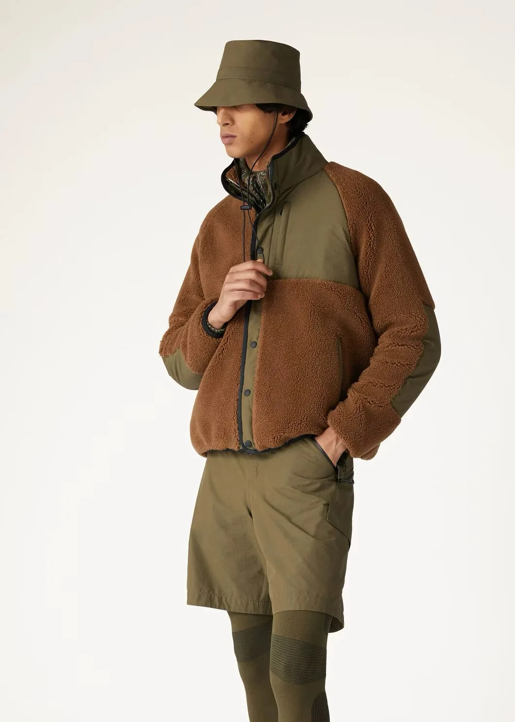 

Men and women patchwork Polar fleece jacket
