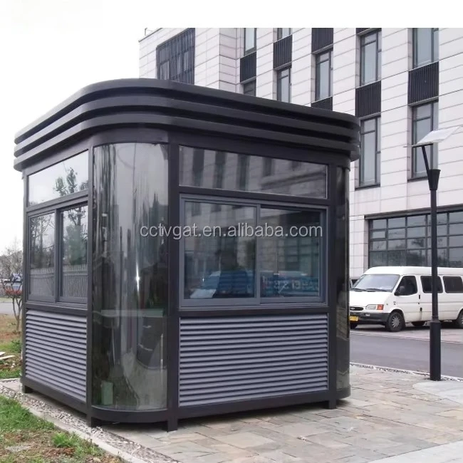 Smart Mobile Security Guard Booth, Steel Tempered Glass, Waterproof for Office Building, AliExpress Best Selling