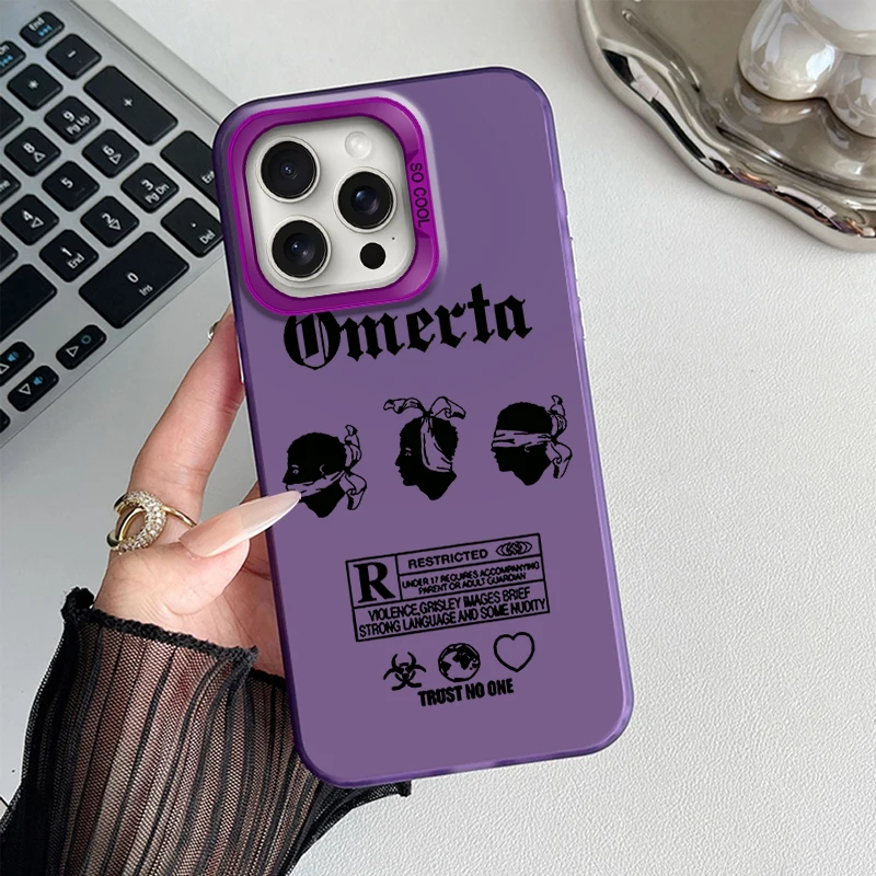 Hot Omerta Maes iPhone 16 15 14 13 12 11 mini Pro Max X XR XSMAX 8 7 Plus P-PAULS Anti Fall Matte Back Cover TPU Fundas Coque image 6