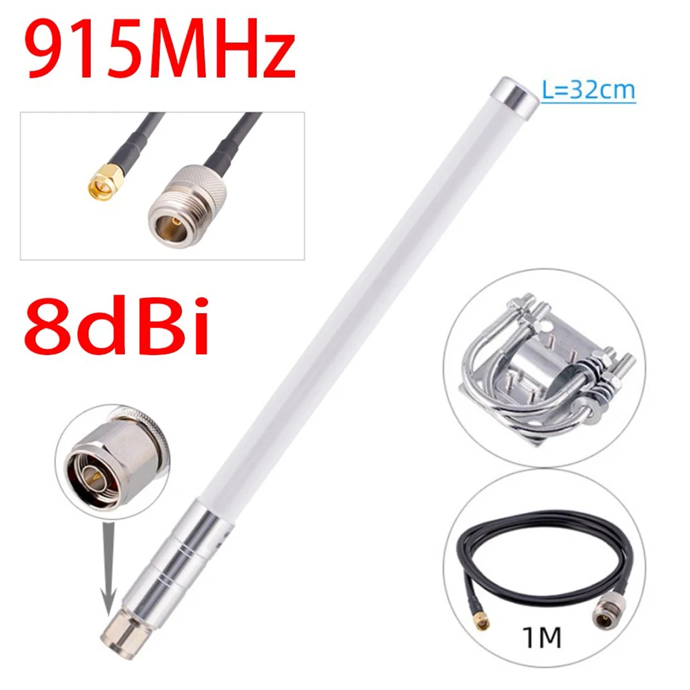 5-8dBi For LoRa Gate Way 915MHz Antenna For Helium RAK Hotspot HNT Miner 868MHz Fiberglass Antenna Kit Household Equipment