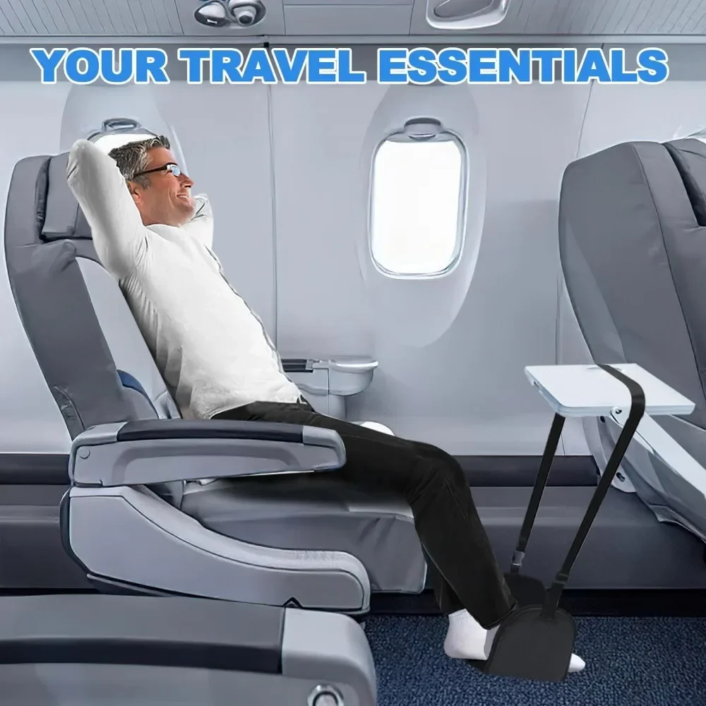 Foot Hammock for Flight, Plane Foot Hammock, Flight Essentials Hammock Support Plates Perfect for Long Travel Foot Leg Rest