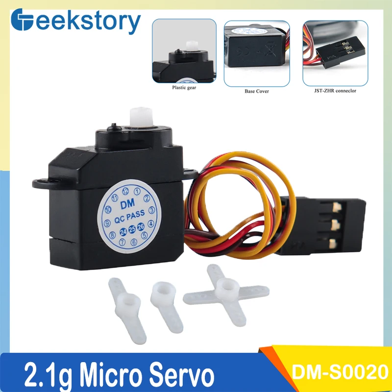 DM-S0020 2.1g Micro Servo 180 Degree 3.7V-5V Motor 2g With JR Connector For RC Car/Robot Parts Servo