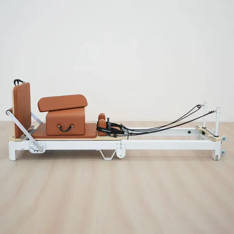 for High-end Smooth Aluminum Folding Pilates Reformer Fine Craftsmanship for Small Space Home Office