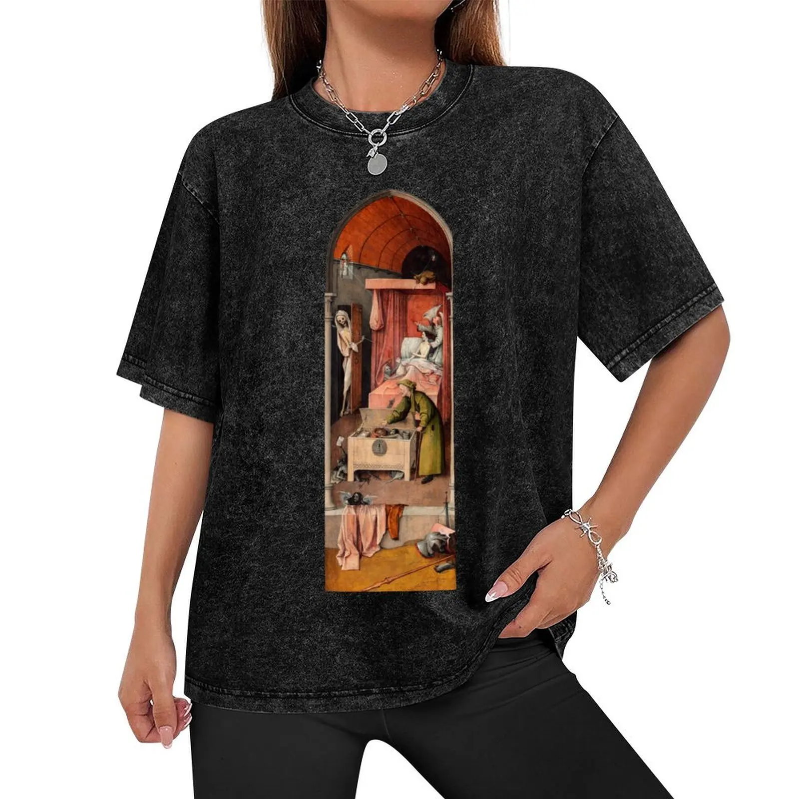 Hieronymus Bosch – Death and the Miser T-Shirt Blouse sublime football t shirt fruit of the loom mens t shirts