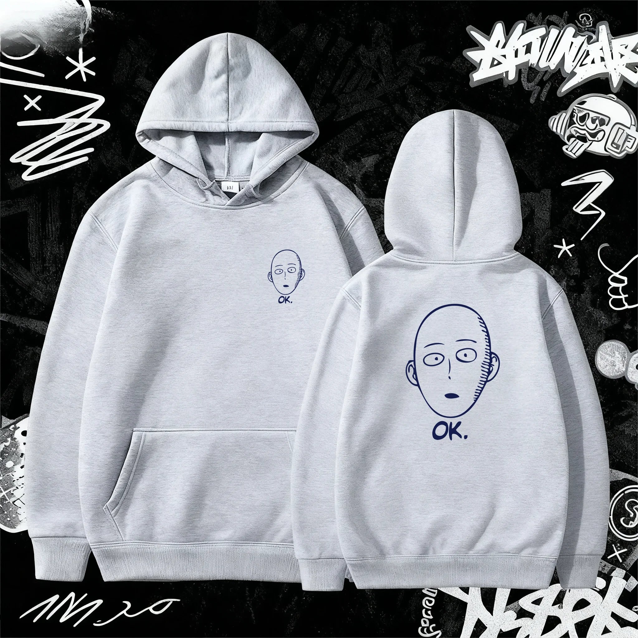 

Мужская толстовка с аниме-принтом и длинным рукавом, модная уличная толстовка в стиле Харадзюку, одежда для мальчиков 2026