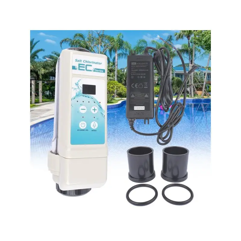 

Complete Saltwater Pool Chlorine Generator System 12G/H for 16000 Gallons, Efficient Chlorinator for Easy Pool Maintenance and