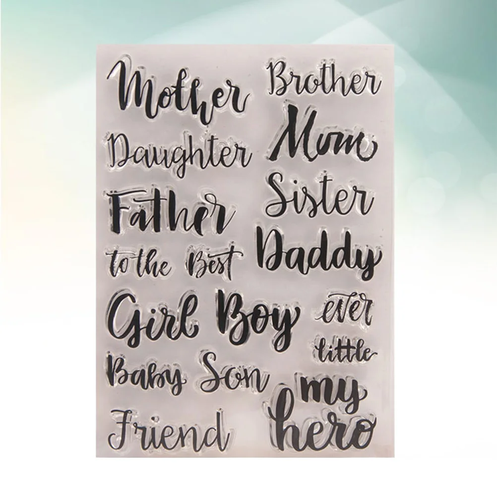 

Creative Clear Silicone Stamps Set for DIY Journaling Transparent Cling Stamps for Cards Envelopes Scrapbook Decoration T1383