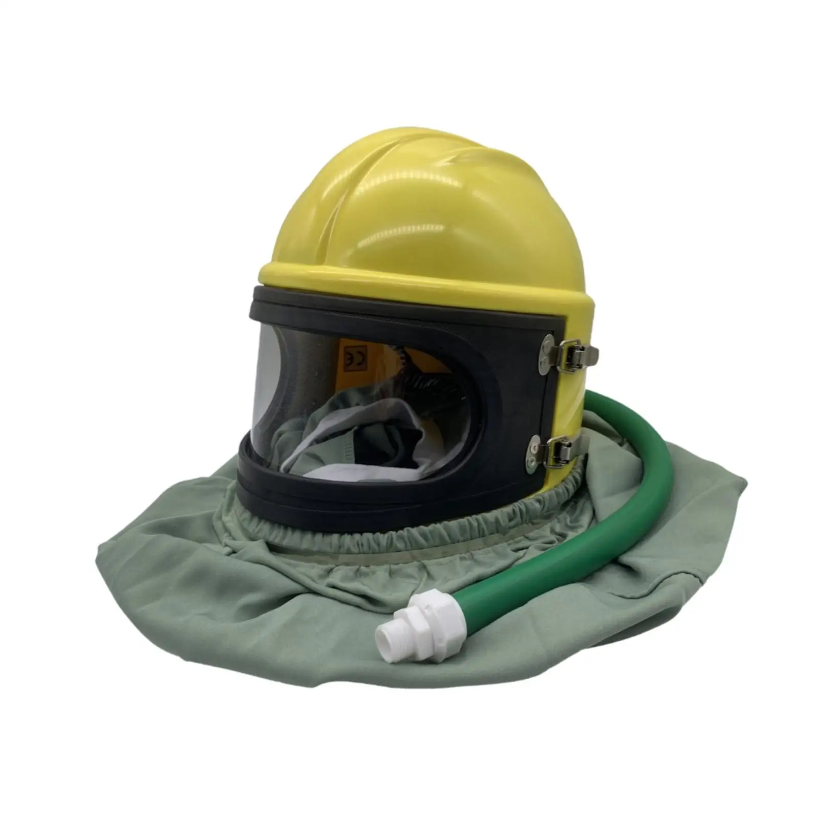 Helmet with Breathing Tube for Welding Sandblasting Sanding