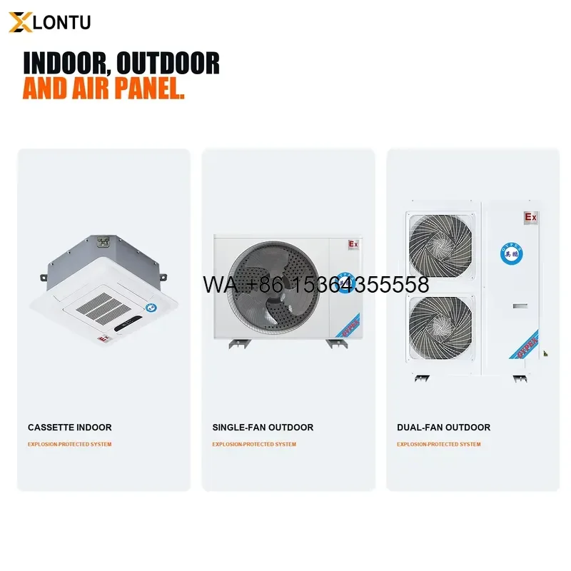 Wmwmnu for BFKG-T Explosion Proof Ceiling Cassette AC 5000W 12000W Cooling Heating Ex Db Ib Mb IIB T4 Gb for Industrial Room
