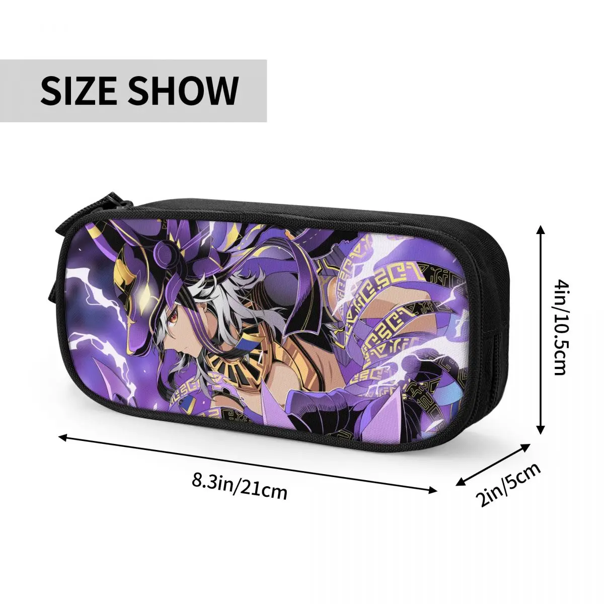 مقلمة Cyno Genshin Impact Anime Pen Box Bag للطلاب تخزين كبير للطلاب هدايا مدرسية حقيبة أقلام رصاص