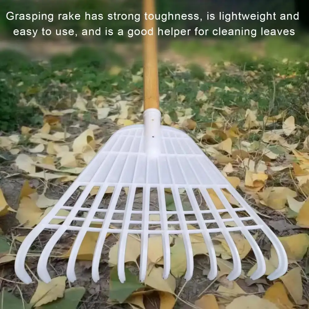 

12/21 Tines Leaf Rake for Gardening Plastic Rake Head Collecting Leaves Debris Garden Tool Yard Grass Clean Tool for Gardening