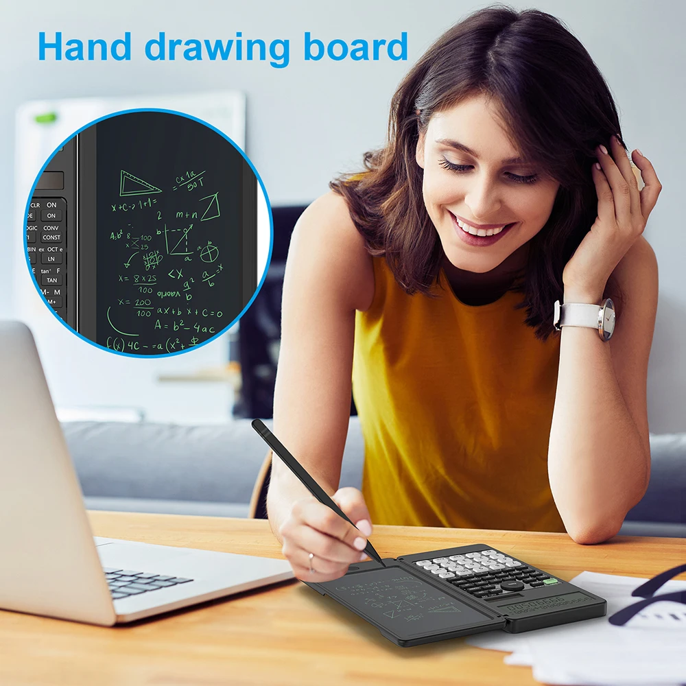 401 Computing Functions Solar Scientific Calculator With 6 inch Writing Tablet Foldable Professional Calculators PK 991MS 991ES