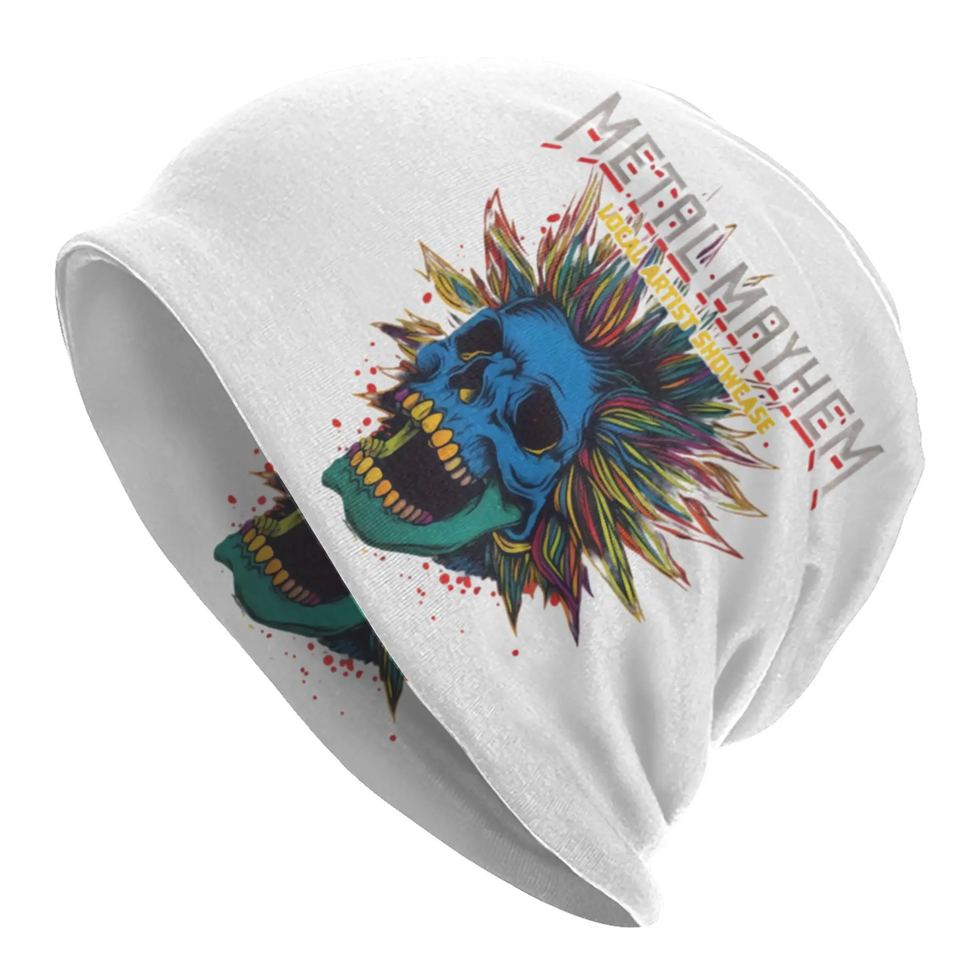Skull Metal Mayhem Heavy Metal Hard Rock Music  Bonnet Hats  Cool Knitting Hat For Men Women Winter Warm  Skullies Beanies Caps
