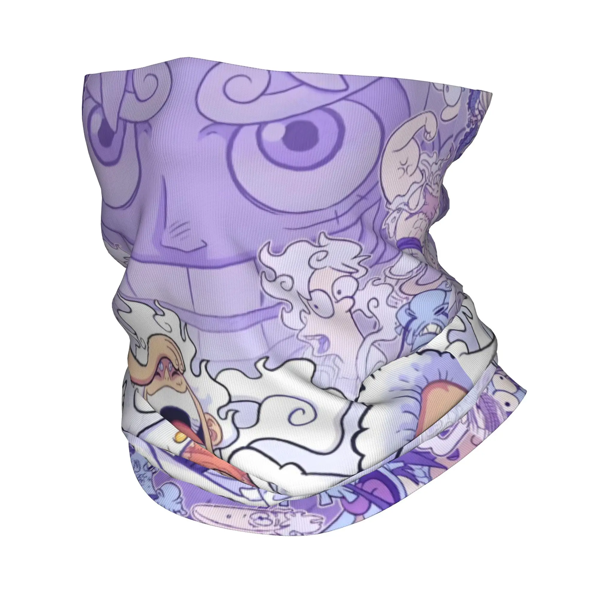 Custom One P-Pieces Luffy Cartoon Bandana Neck Gaiter for Ski Cycling Women Men Wrap Scarf Gear 5 Balaclava Warmer