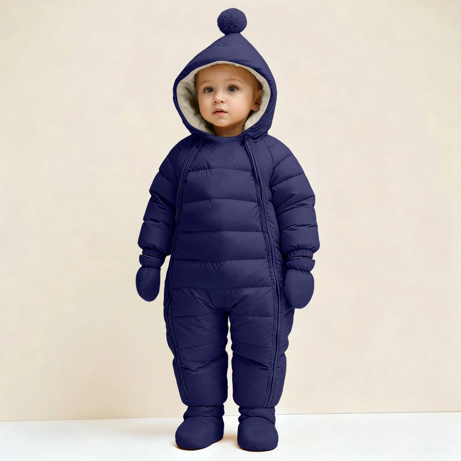 

Girls Dance Ballet Leotard Baby Snowsuit Newborn Winter Unisex Jumpsuit Infant Hooded Double Zipper Baby Girl Fall Bodysuit