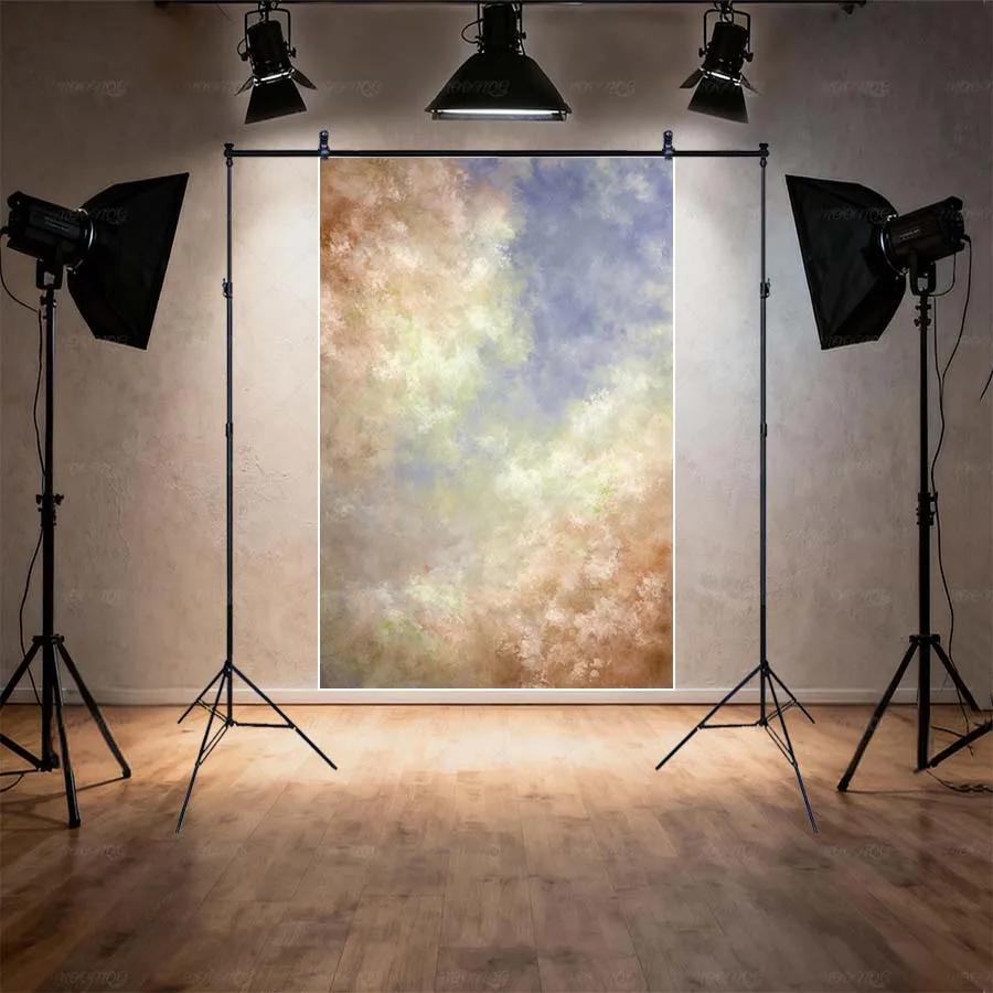 MOON.QG Tie Dye Textured Photo Background Colorful Cloud Solid Color Backdrops For Photography Family Shooting Photo Studio Wall