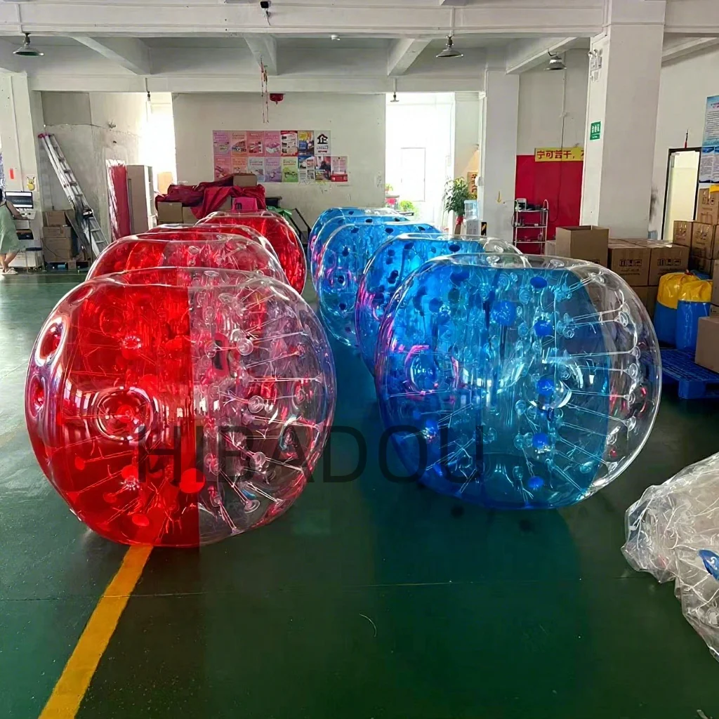 HIBADOU 1.5m TPU Inflatable Zorb Ball Bumper Bubble Soccer Balls Inflatable Bumper Ball Giant Human Hamster Body Zorb Ball
