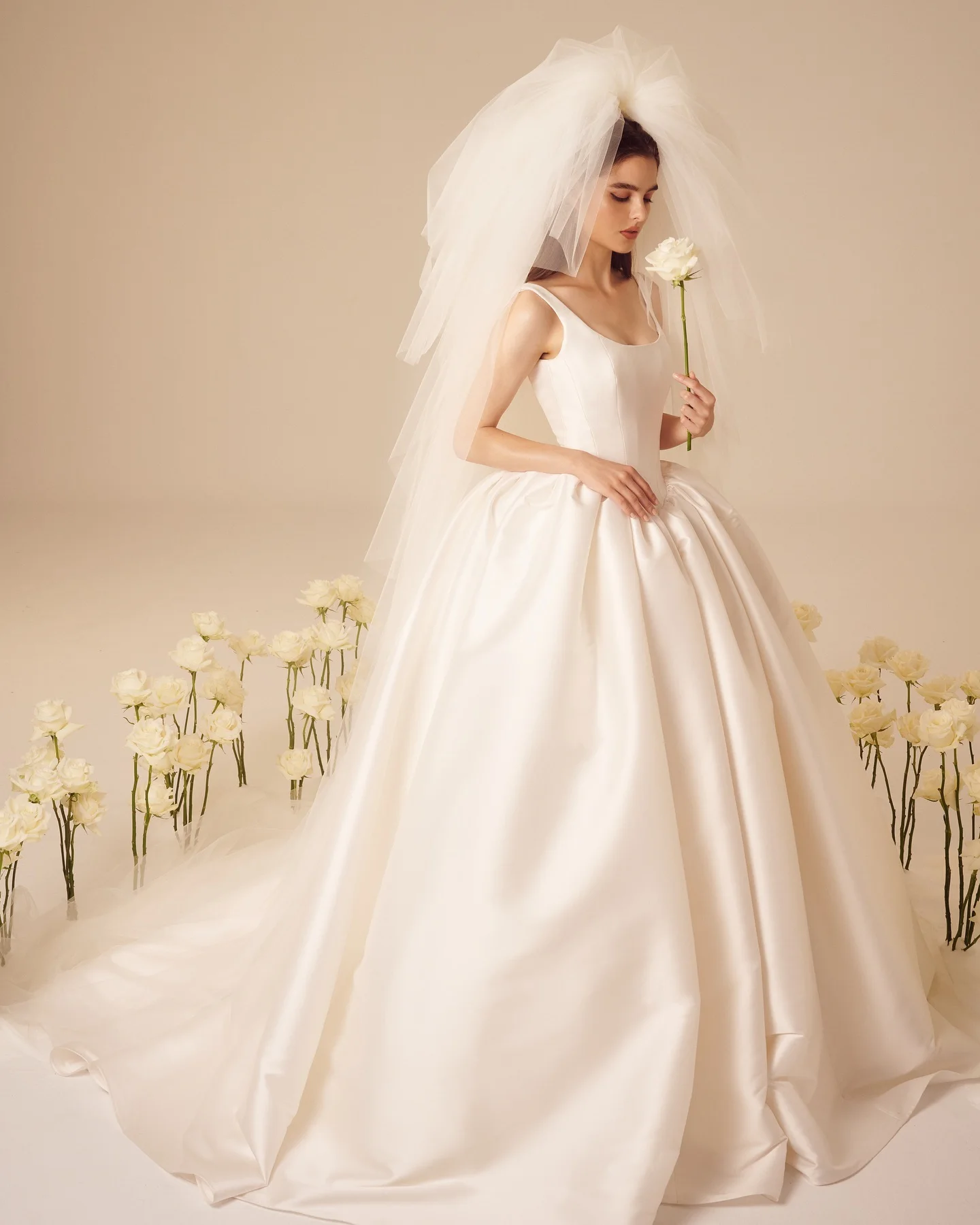 

Vestidos De Novia Princesas Satin Wedding Dress Vestido Noiva Minimalistas Ball Gown Para Boda Por La Iglesia Civil Brautkleider