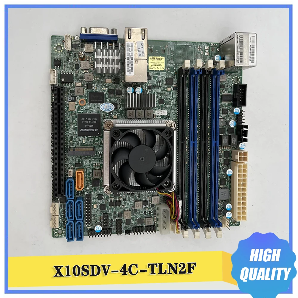 X10SDV-4C-TLN2F Server Motherboard ITX XEON D1521 NAS For Supermicro