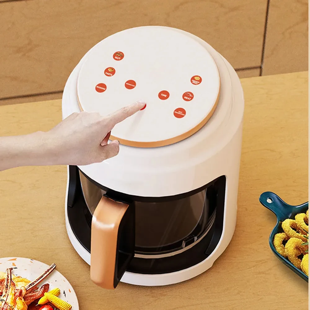 Air Fryer 3L Capacity Kitchen Electric Fryer Automatic Household 360°Baking LED Touchscreen Deep Fryer Without Oil Air Frier