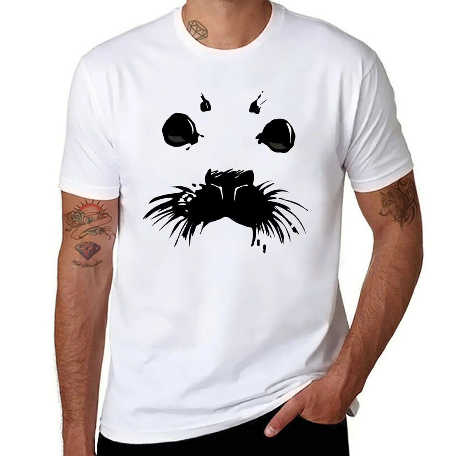 

Abstract Harp Seal Face Shirt T-Shirt designer shirts summer tops Louboutins men clothing