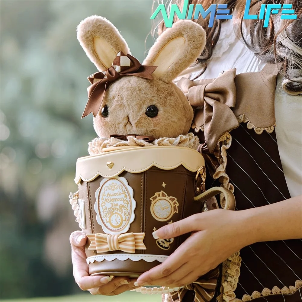 

Original Alice Afternoon tea Teacup Rabbit Toy Lolita Corssbody Bags For Women Shouder Bag JK Prop Cosplay Gift Cute