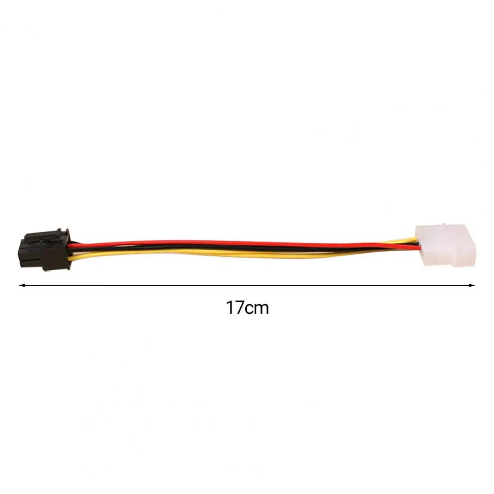 HighToughness 17cm 4Pin to 6Pin PCI-Express PCIE Graphics Card Power Adapter Cable for Desktop