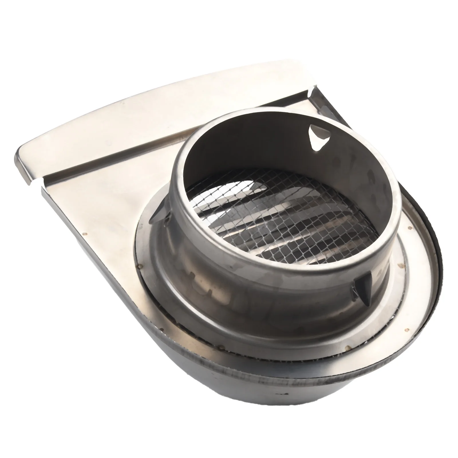 100/150mm Stainless Steel U Shape Vent Outlet Exhaust Grille With Louver Air Vent Duct Ventilation Cover Heating Cooling Vents
