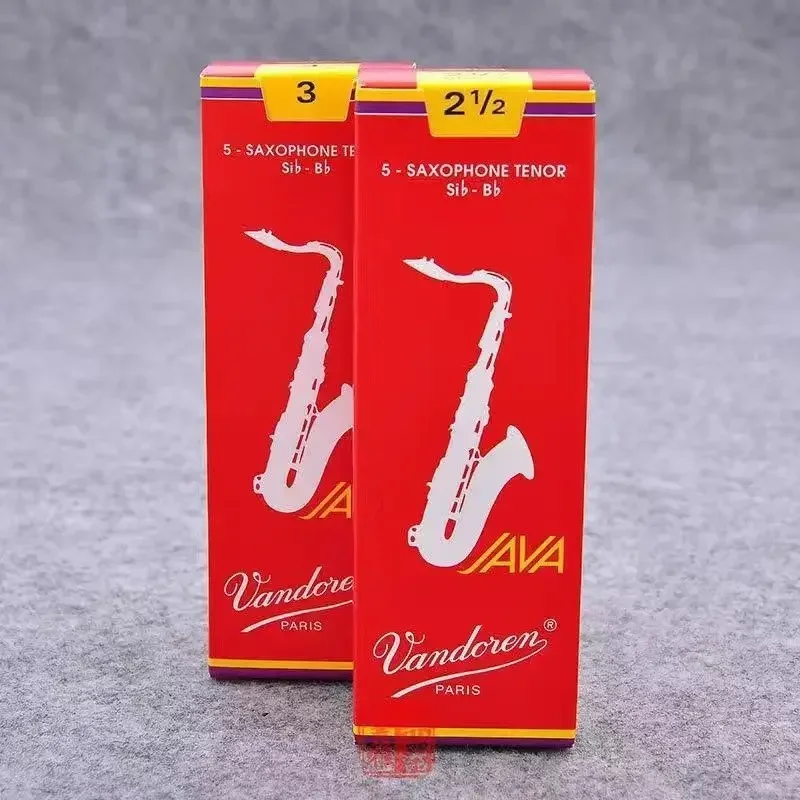Palhetas vermelhas originais França Vandoren JAVA Tenor Sax Bb Palhetas para saxofone tenor 2.0 2.5 3.0 Alto Soprano