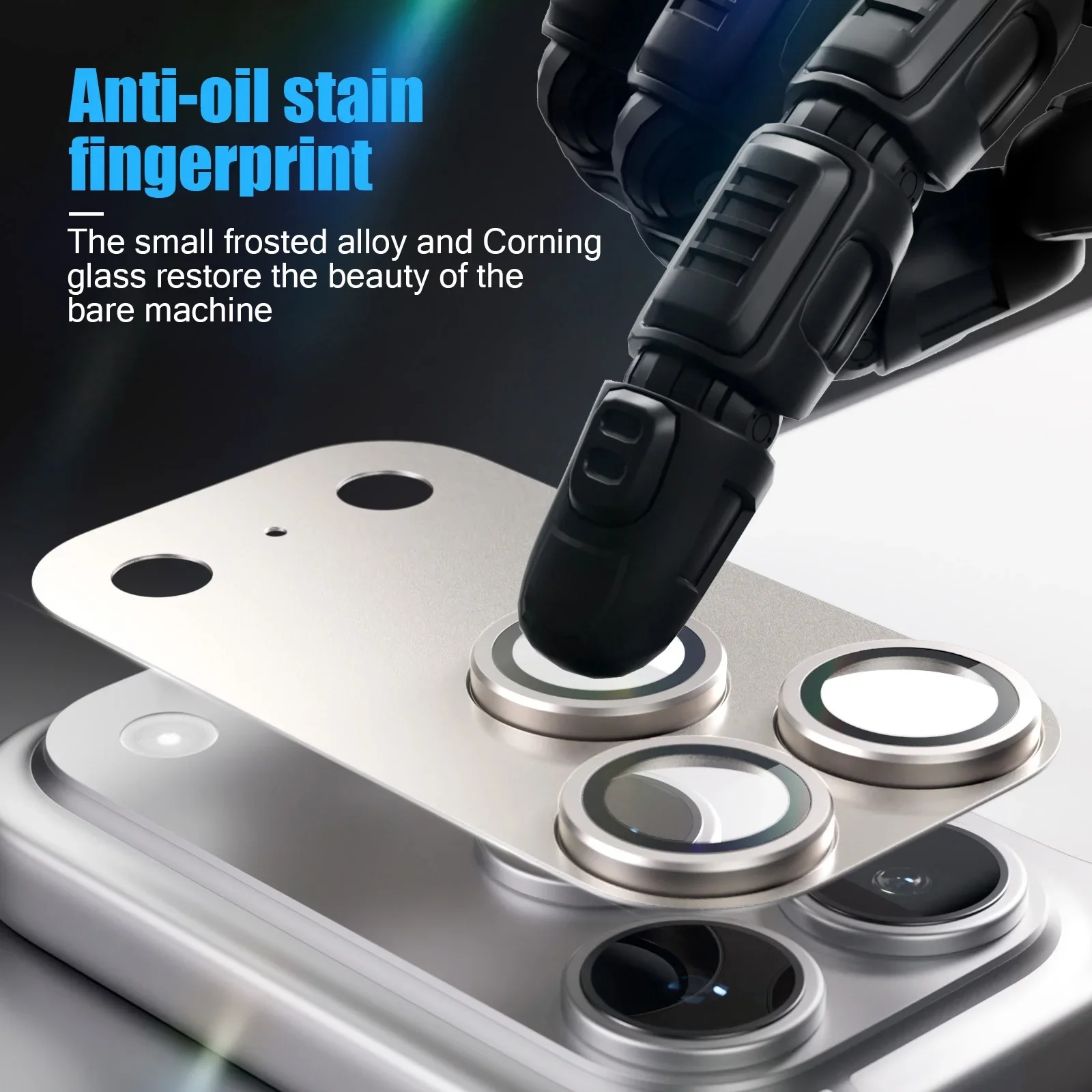 1 Set Metallschutz-Kameraobjektivschutz für iPhone Duo 18 Pro Max 17 Pro Max Plus 17 Air, mattes Kameraobjektivfolien-Glasabdeckung – Detail 14