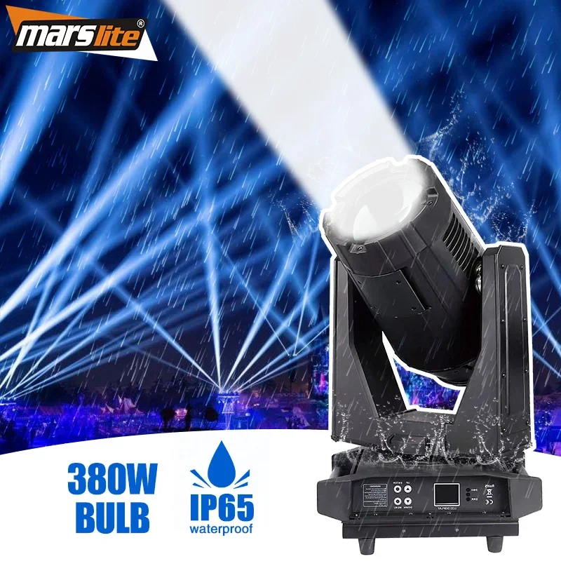 Marslite-Projecteur de Lumière de Scène à Tête Mobile, 380W, IP65, Étanche, pour l'Extérieur