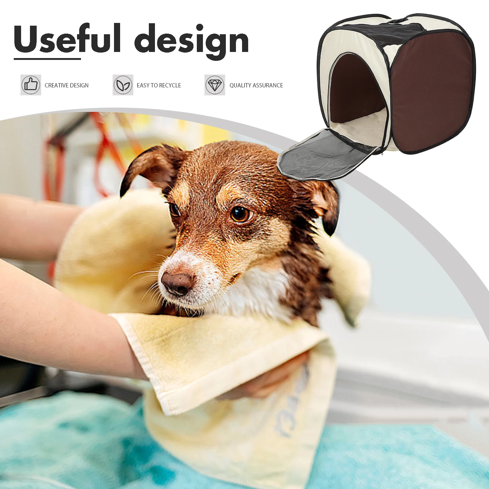 Caixa de secagem tenda gato banho suprimentos pet secador saco gaiola roupão de cachorro para cães cabelo