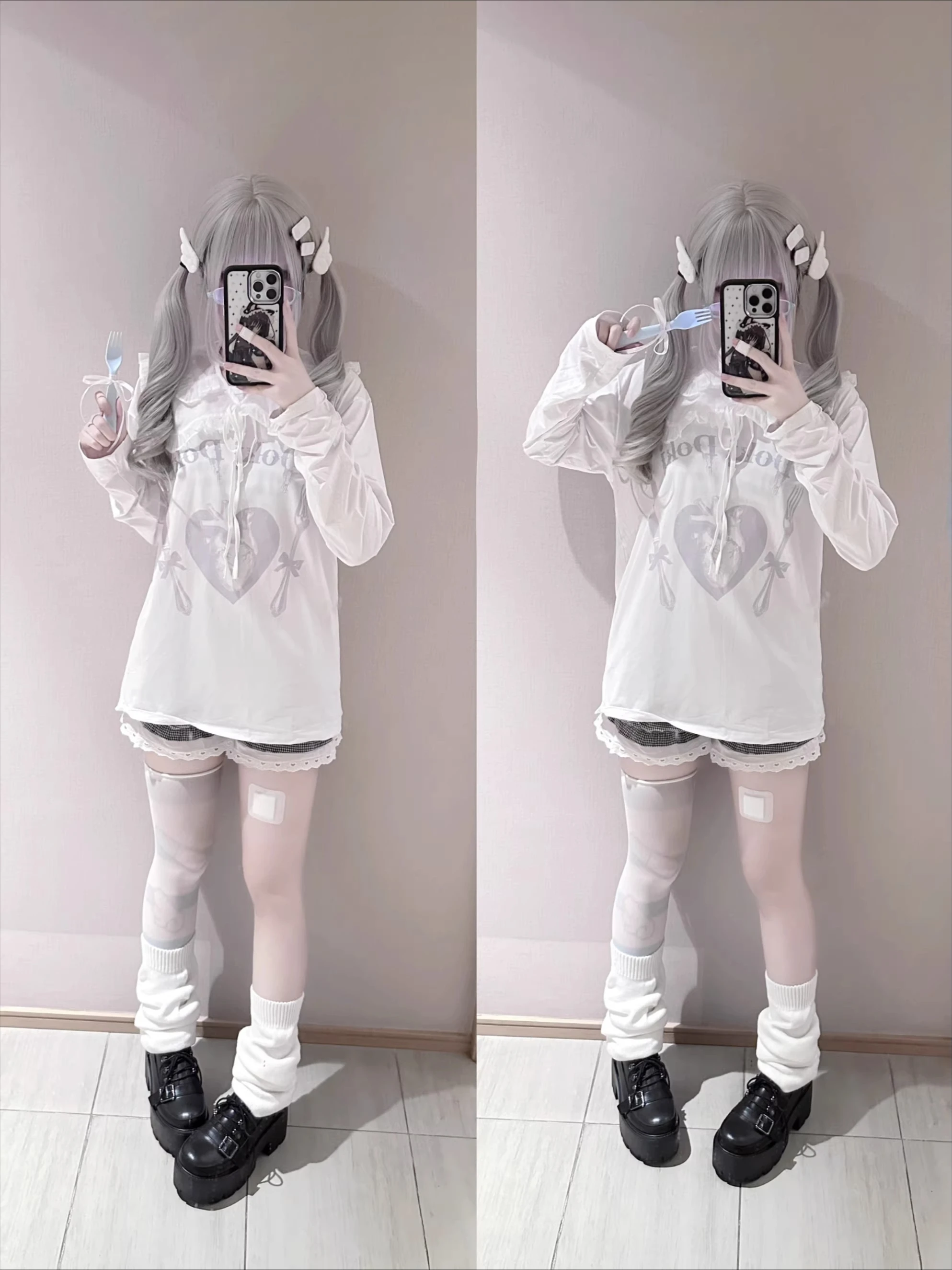 Giapponese Y2k Harajuku Camicia a maniche lunghe Top da donna Kawaii Carino Autunno Patchwork Slim Fit T-shirt Dolce estetica femminile Nuovo