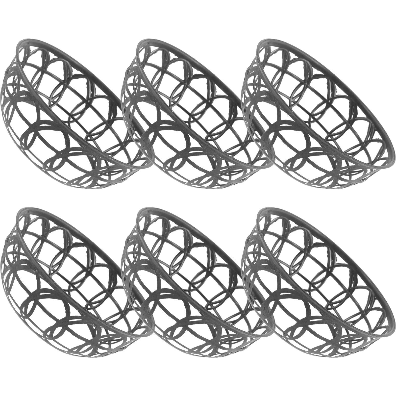 

6 Pcs Farmer Hat Inner Ring Bucket Hats Insert Keep Shape Hoop Black Plastic Material